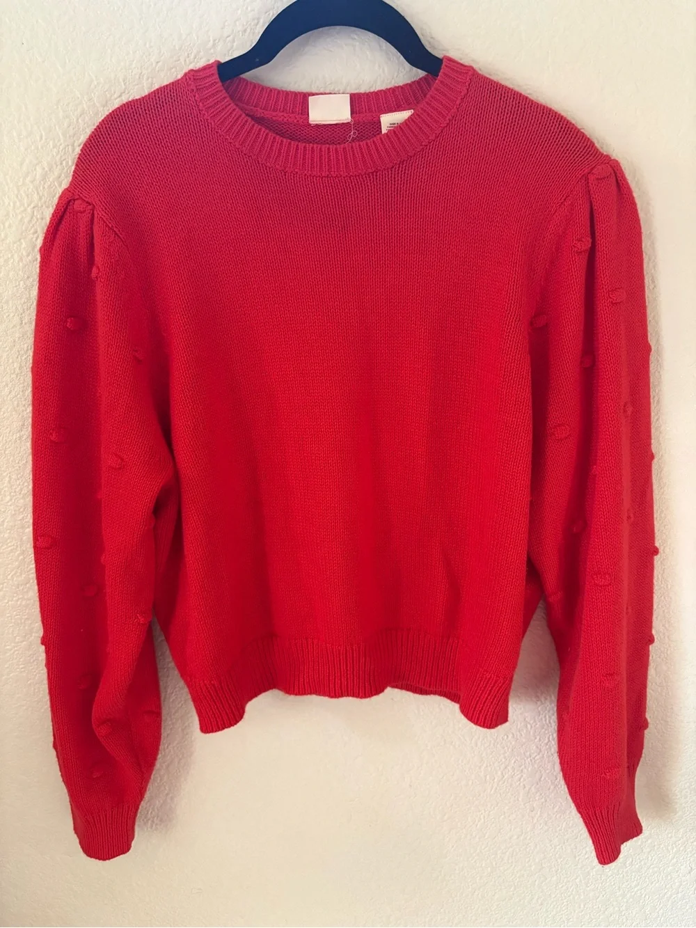 Levi’s crewneck Textured Pom-Pom Red Women's Sweater